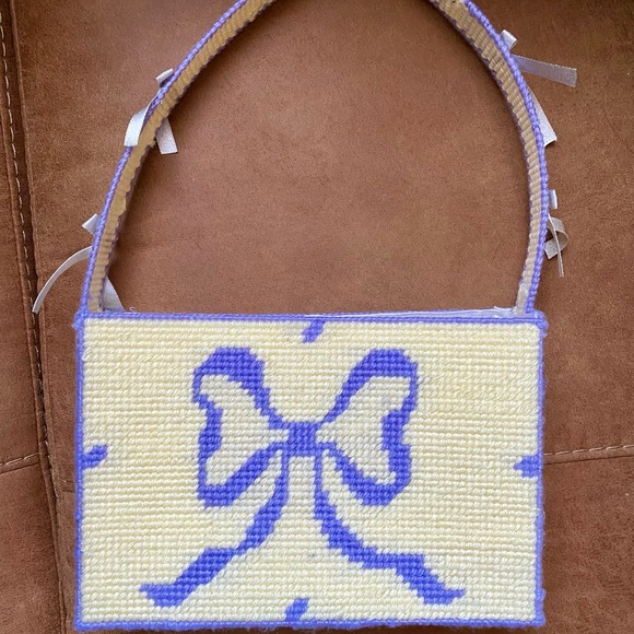 Elodie Needlepoint handmade shoulder bag - Picture 3 of 6